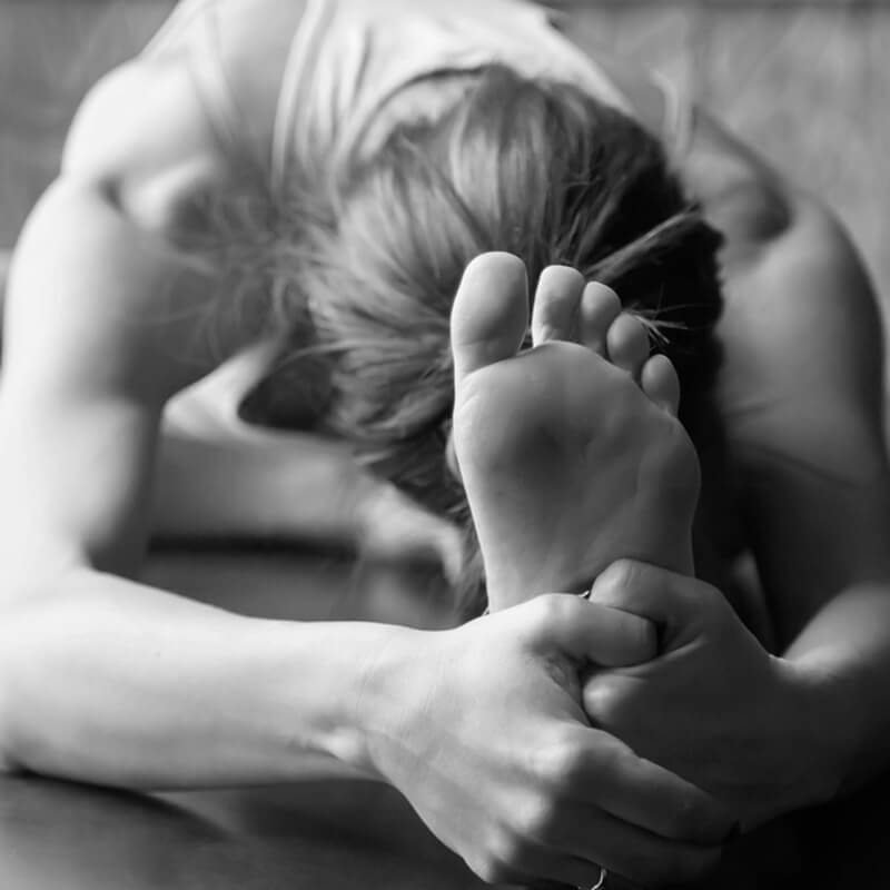 Woman stretching